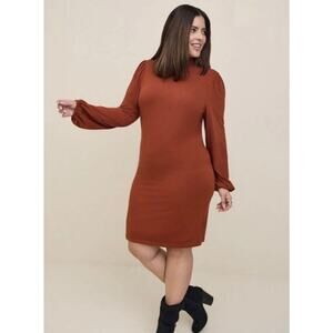 Torrid Women's Plus Size 1X Mini Jersey Blouson Sleeve Bodycon Dress